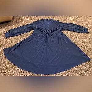 EUC Sheen 2XL Curve Women's plus navy blue dress Long sleeve sexy career
